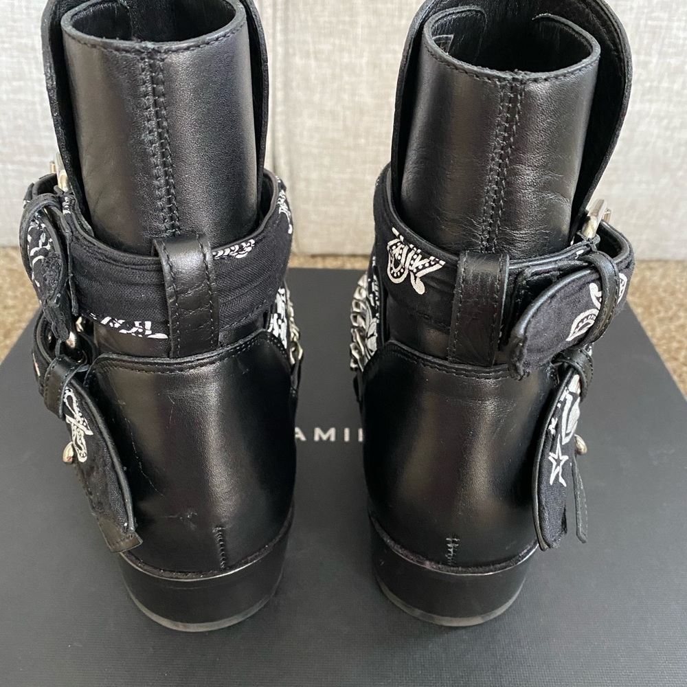 Amiri Black Bandana Buckle Boot - Picture 3 of 8
